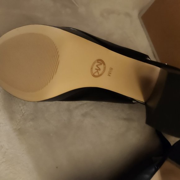 MK Piper Leather Sling Back Platform Size 8.5 - Picture 10 of 13